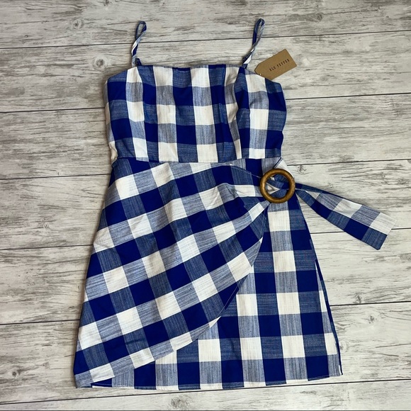 Blu Pepper Dresses & Skirts - Blu Pepper Blue Plaid Dress Size Medium NWT